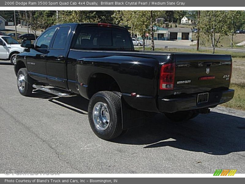 Brilliant Black Crystal Pearl / Medium Slate Gray 2006 Dodge Ram 3500 Sport Quad Cab 4x4 Dually