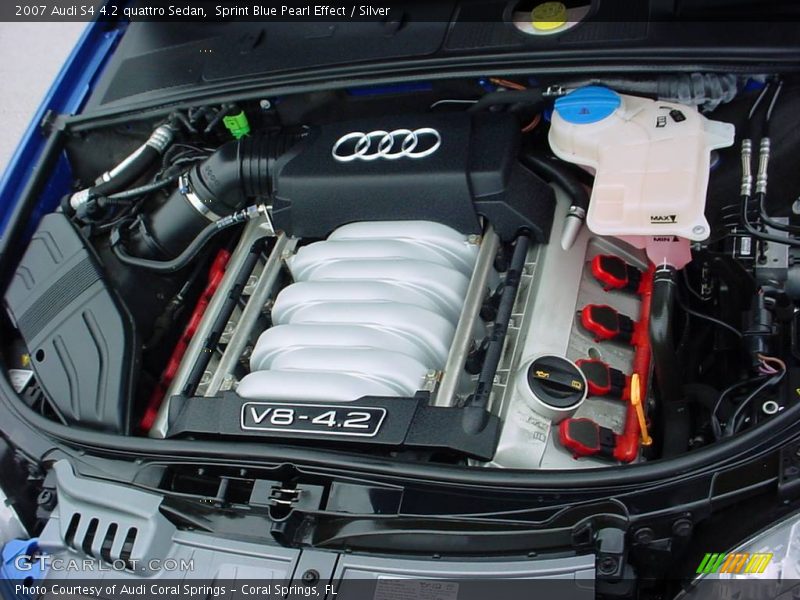 Sprint Blue Pearl Effect / Silver 2007 Audi S4 4.2 quattro Sedan