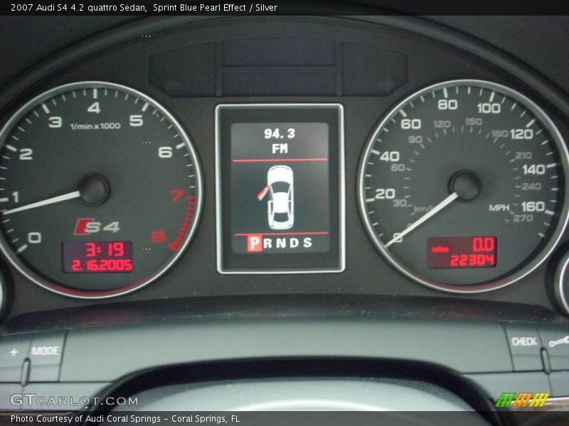 Sprint Blue Pearl Effect / Silver 2007 Audi S4 4.2 quattro Sedan