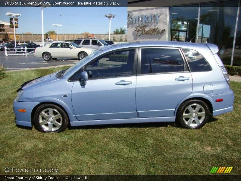 Ice Blue Metallic / Black 2005 Suzuki Aerio SX AWD Sport Wagon