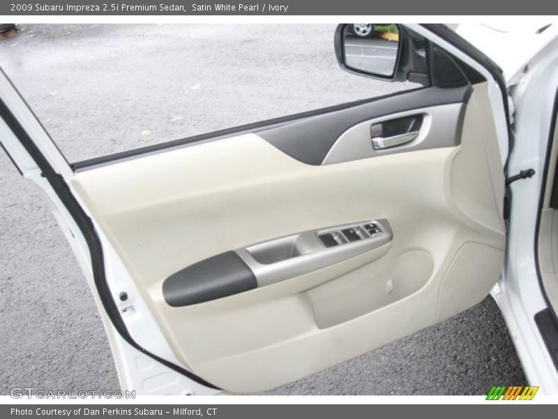 Satin White Pearl / Ivory 2009 Subaru Impreza 2.5i Premium Sedan