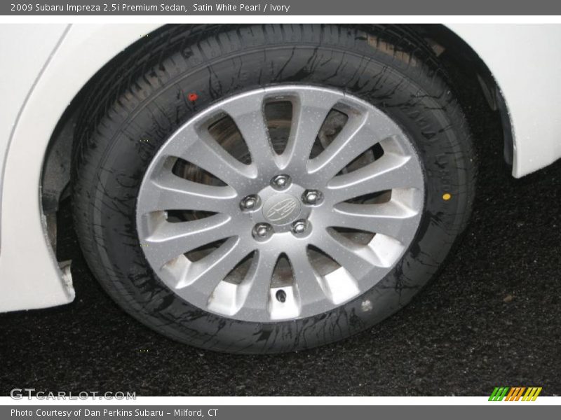 Satin White Pearl / Ivory 2009 Subaru Impreza 2.5i Premium Sedan