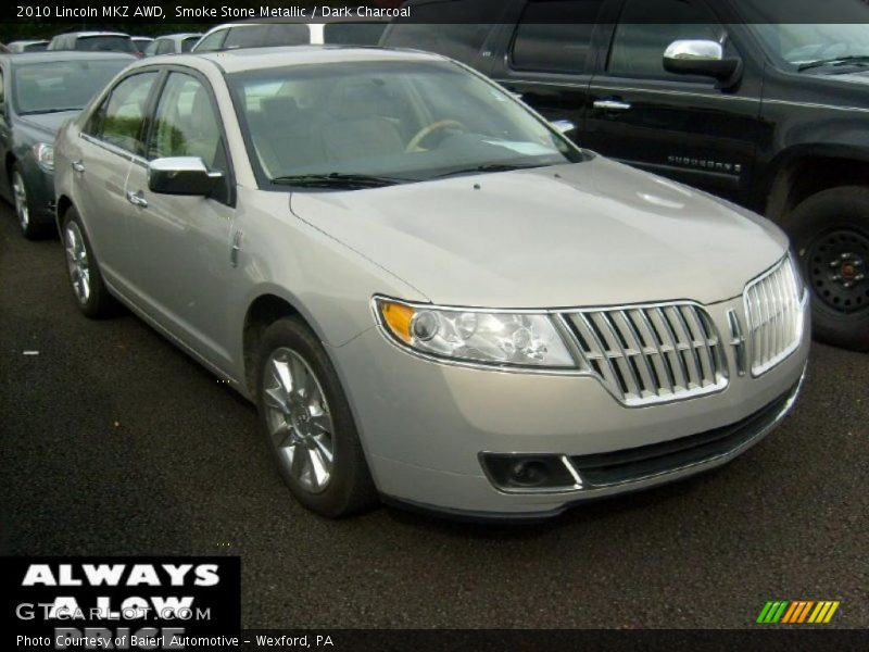 Smoke Stone Metallic / Dark Charcoal 2010 Lincoln MKZ AWD