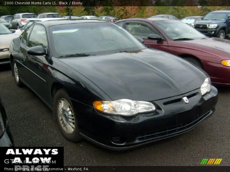 Black / Ebony 2000 Chevrolet Monte Carlo LS