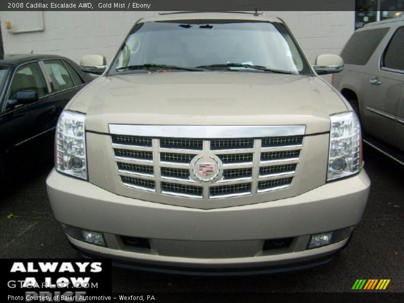 Gold Mist / Ebony 2008 Cadillac Escalade AWD