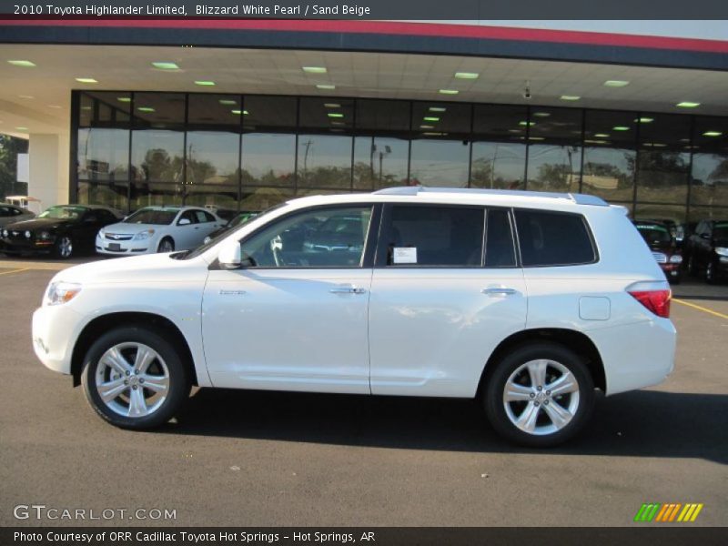 Blizzard White Pearl / Sand Beige 2010 Toyota Highlander Limited