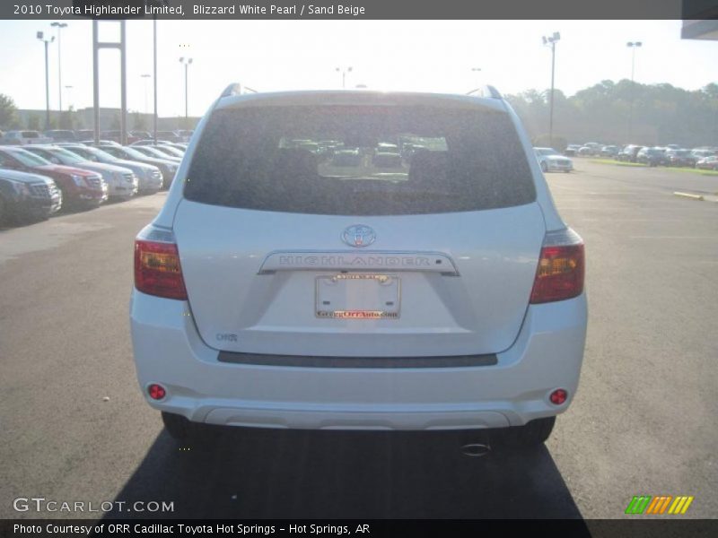 Blizzard White Pearl / Sand Beige 2010 Toyota Highlander Limited
