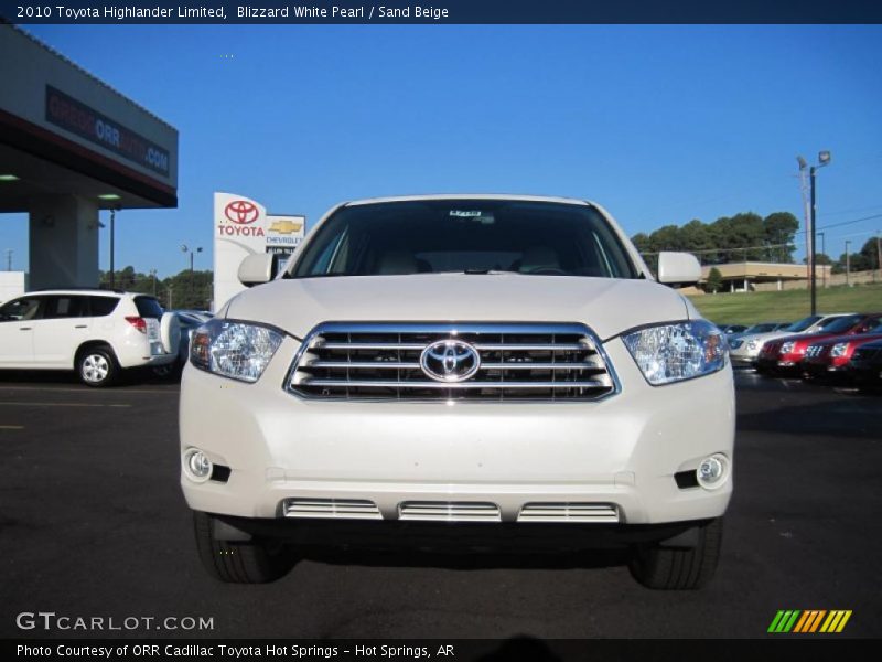 Blizzard White Pearl / Sand Beige 2010 Toyota Highlander Limited