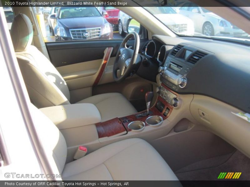 Blizzard White Pearl / Sand Beige 2010 Toyota Highlander Limited