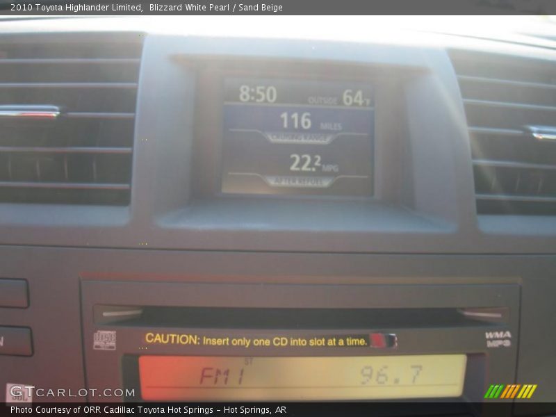 Blizzard White Pearl / Sand Beige 2010 Toyota Highlander Limited