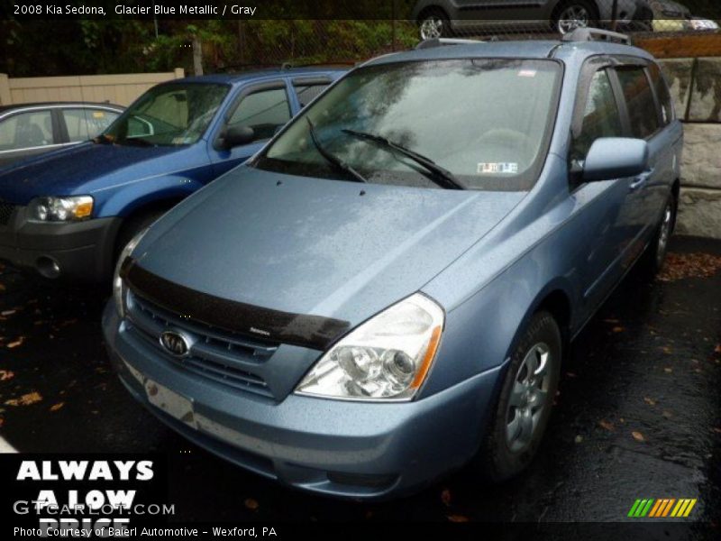 Glacier Blue Metallic / Gray 2008 Kia Sedona