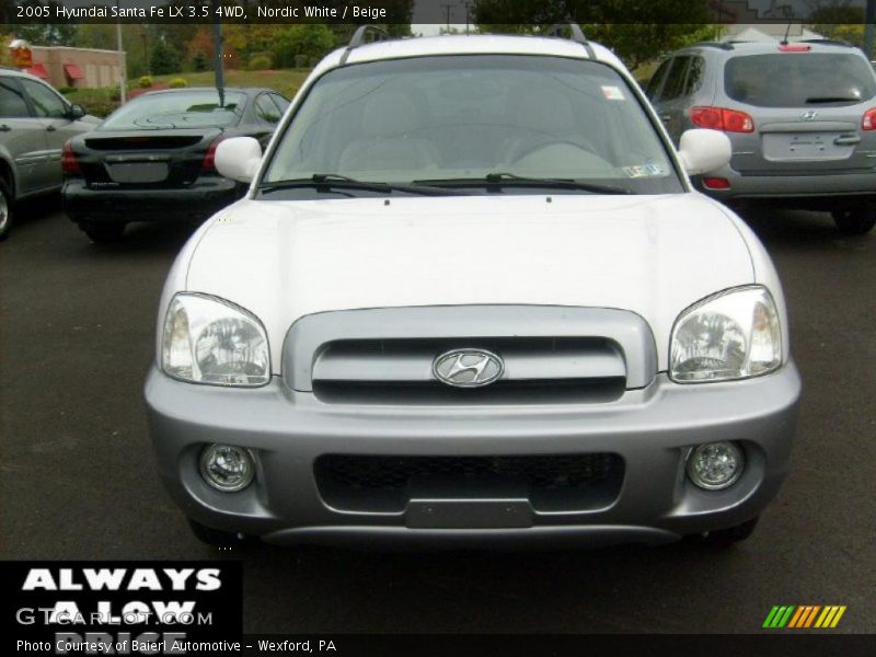 Nordic White / Beige 2005 Hyundai Santa Fe LX 3.5 4WD