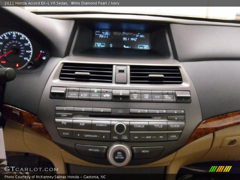 White Diamond Pearl / Ivory 2011 Honda Accord EX-L V6 Sedan