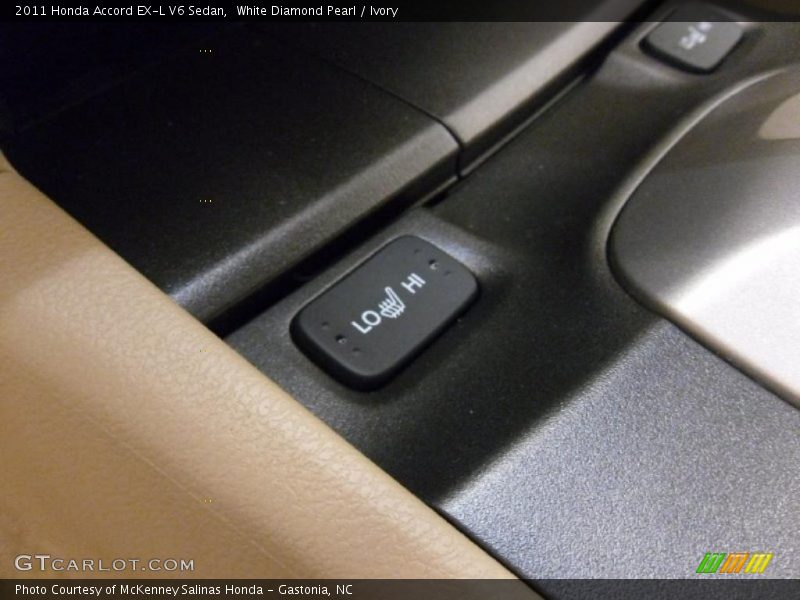 White Diamond Pearl / Ivory 2011 Honda Accord EX-L V6 Sedan