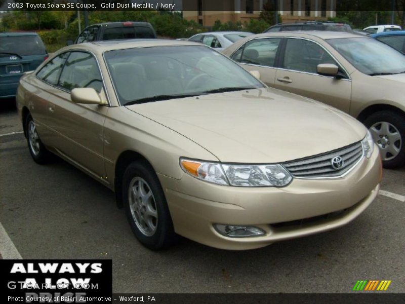 Gold Dust Metallic / Ivory 2003 Toyota Solara SE Coupe