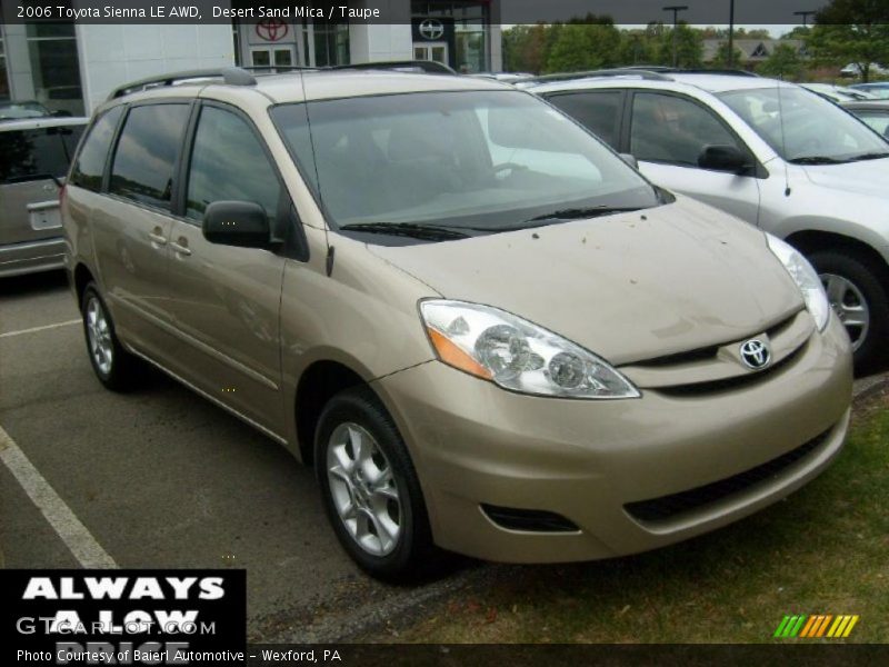 Desert Sand Mica / Taupe 2006 Toyota Sienna LE AWD