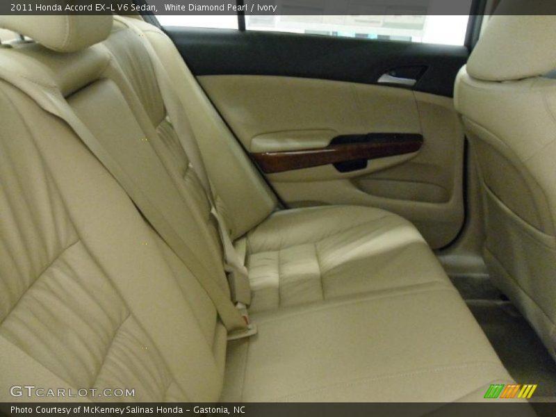 White Diamond Pearl / Ivory 2011 Honda Accord EX-L V6 Sedan