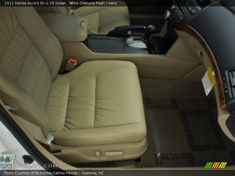 White Diamond Pearl / Ivory 2011 Honda Accord EX-L V6 Sedan