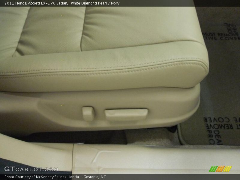 White Diamond Pearl / Ivory 2011 Honda Accord EX-L V6 Sedan