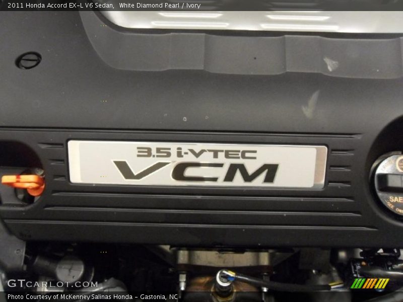 White Diamond Pearl / Ivory 2011 Honda Accord EX-L V6 Sedan