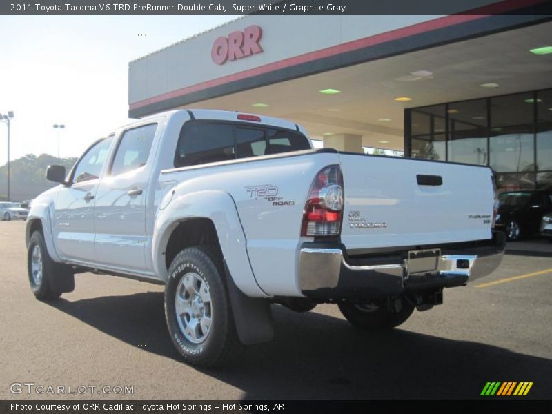 Super White / Graphite Gray 2011 Toyota Tacoma V6 TRD PreRunner Double Cab