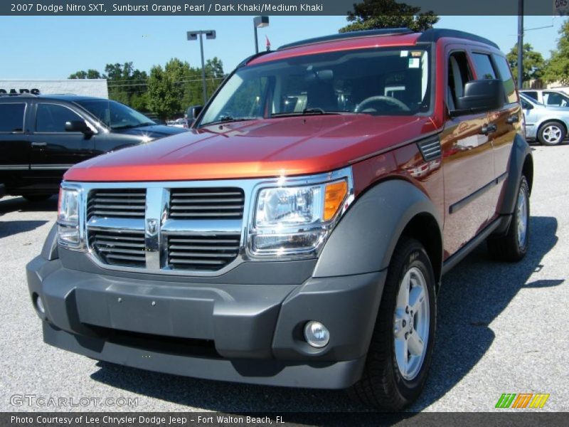 Sunburst Orange Pearl / Dark Khaki/Medium Khaki 2007 Dodge Nitro SXT