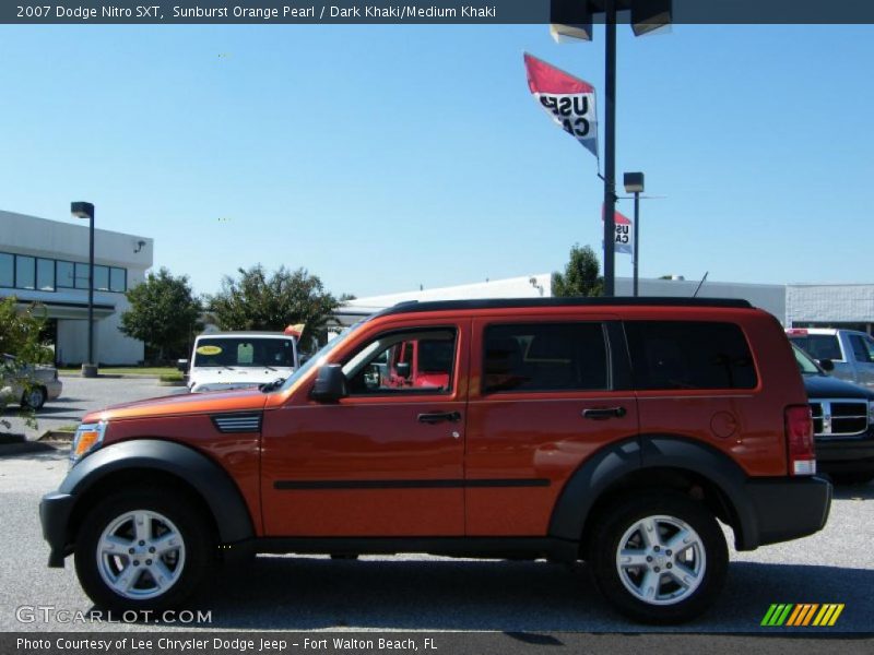 Sunburst Orange Pearl / Dark Khaki/Medium Khaki 2007 Dodge Nitro SXT