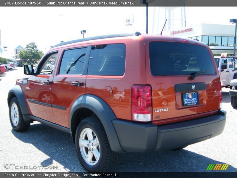 Sunburst Orange Pearl / Dark Khaki/Medium Khaki 2007 Dodge Nitro SXT