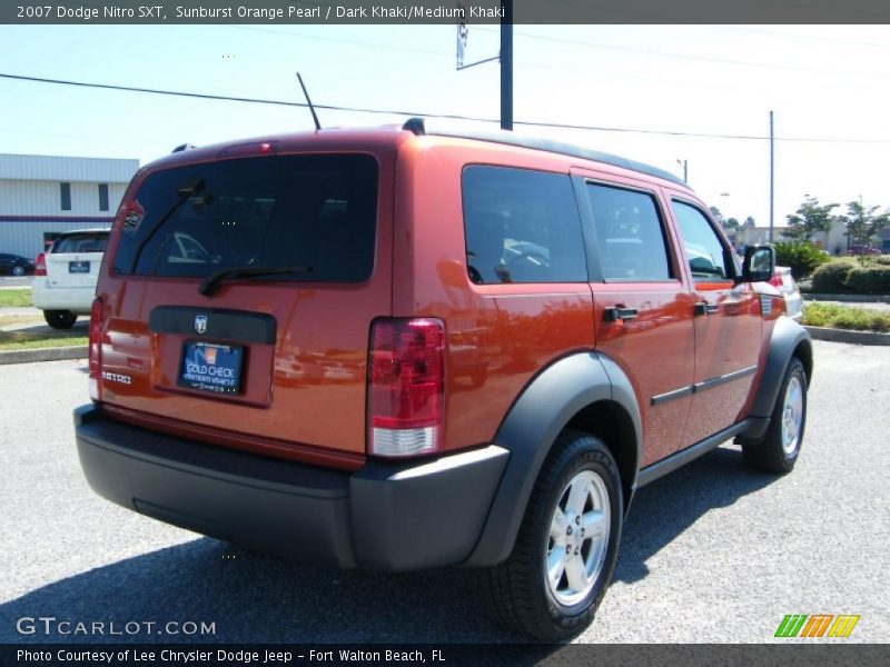 Sunburst Orange Pearl / Dark Khaki/Medium Khaki 2007 Dodge Nitro SXT