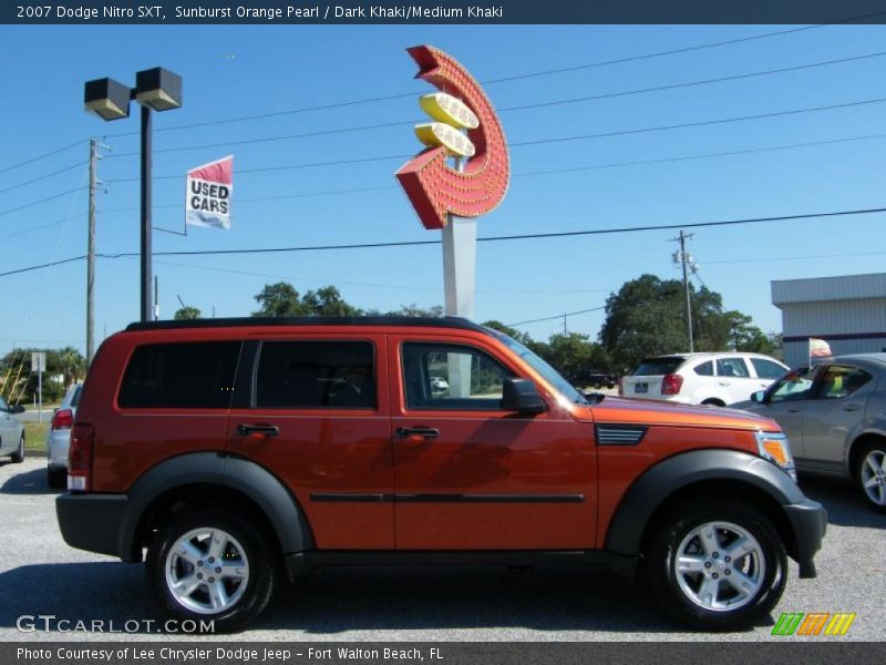 Sunburst Orange Pearl / Dark Khaki/Medium Khaki 2007 Dodge Nitro SXT