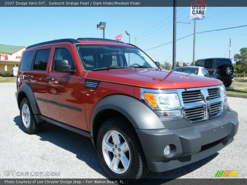 Sunburst Orange Pearl / Dark Khaki/Medium Khaki 2007 Dodge Nitro SXT