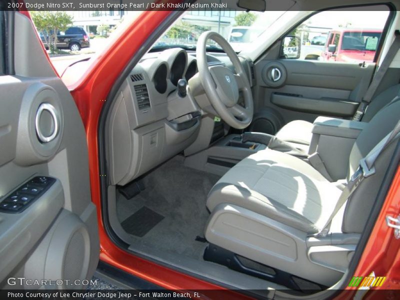 Sunburst Orange Pearl / Dark Khaki/Medium Khaki 2007 Dodge Nitro SXT