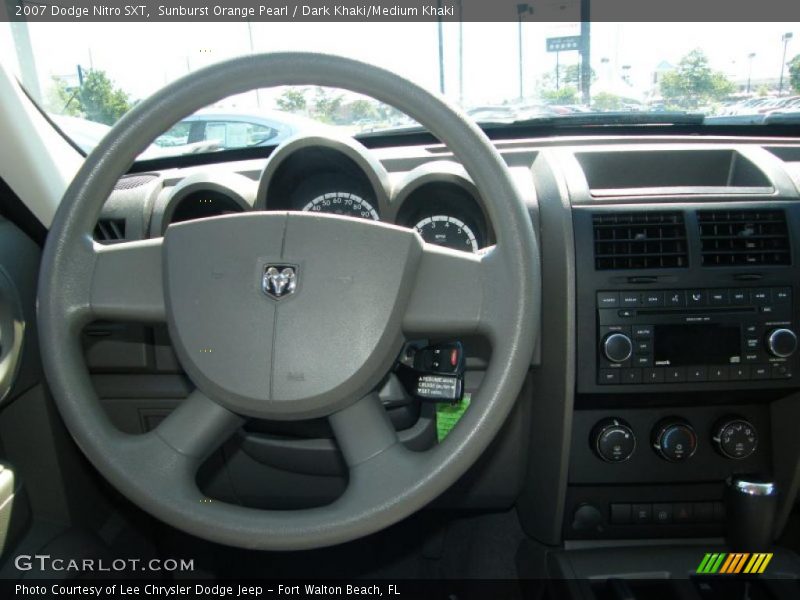 Sunburst Orange Pearl / Dark Khaki/Medium Khaki 2007 Dodge Nitro SXT