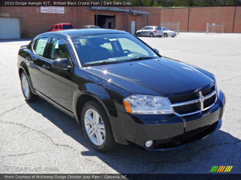 Brilliant Black Crystal Pearl / Dark Slate Gray 2010 Dodge Avenger R/T