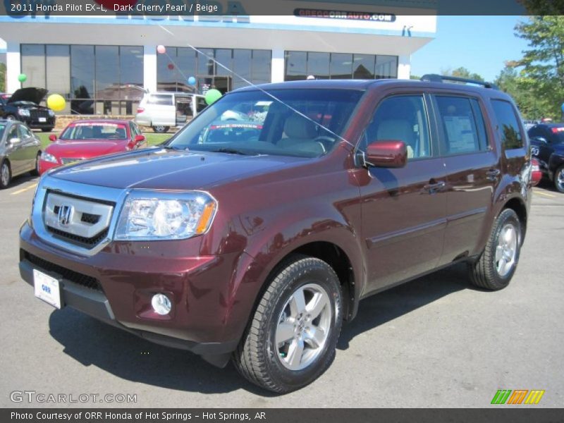 Dark Cherry Pearl / Beige 2011 Honda Pilot EX-L