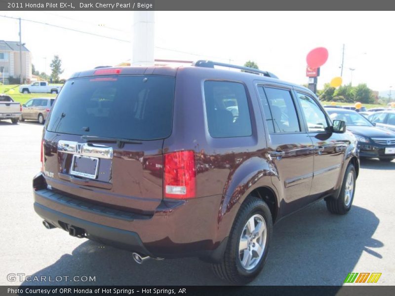 Dark Cherry Pearl / Beige 2011 Honda Pilot EX-L