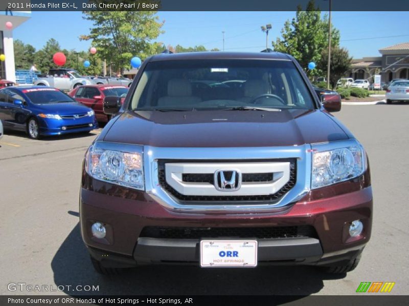 Dark Cherry Pearl / Beige 2011 Honda Pilot EX-L