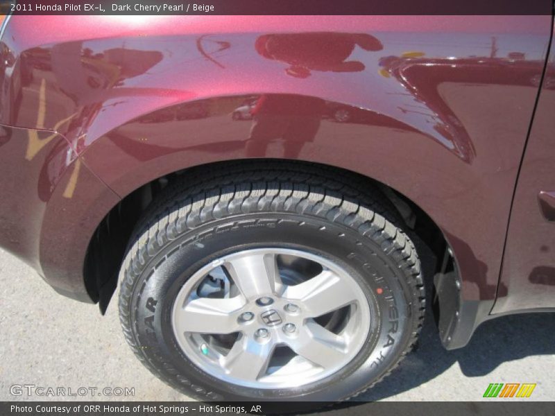 Dark Cherry Pearl / Beige 2011 Honda Pilot EX-L