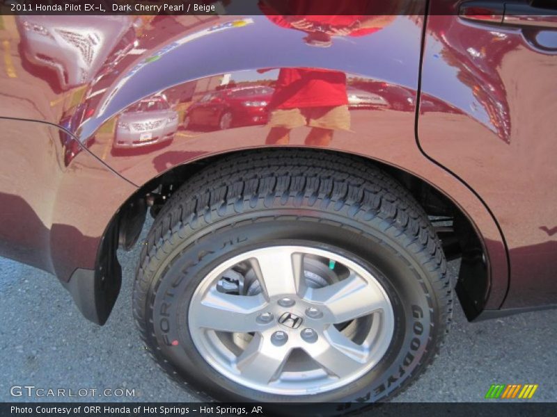 Dark Cherry Pearl / Beige 2011 Honda Pilot EX-L