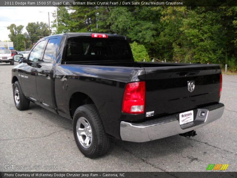 Brilliant Black Crystal Pearl / Dark Slate Gray/Medium Graystone 2011 Dodge Ram 1500 ST Quad Cab
