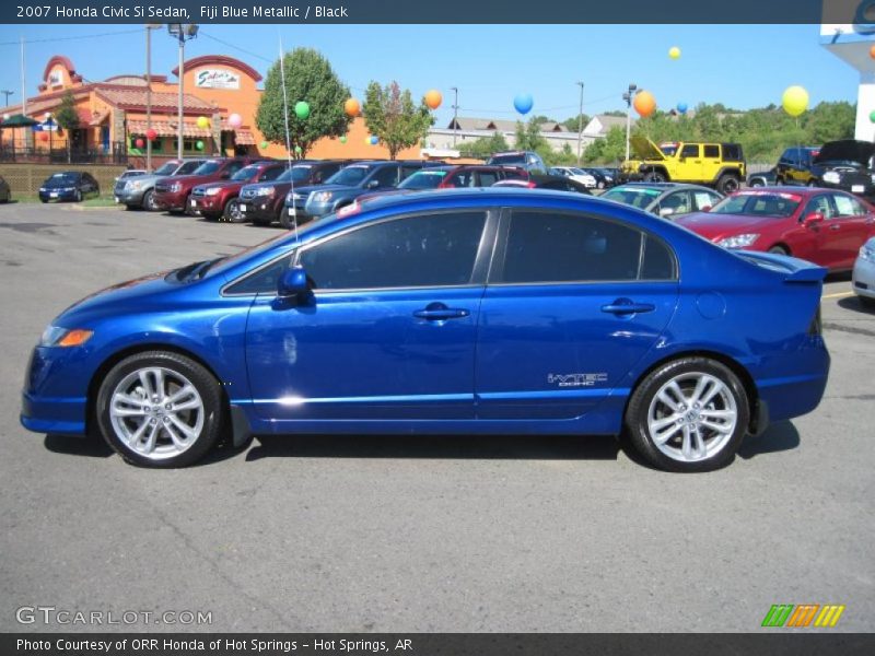 Fiji Blue Metallic / Black 2007 Honda Civic Si Sedan