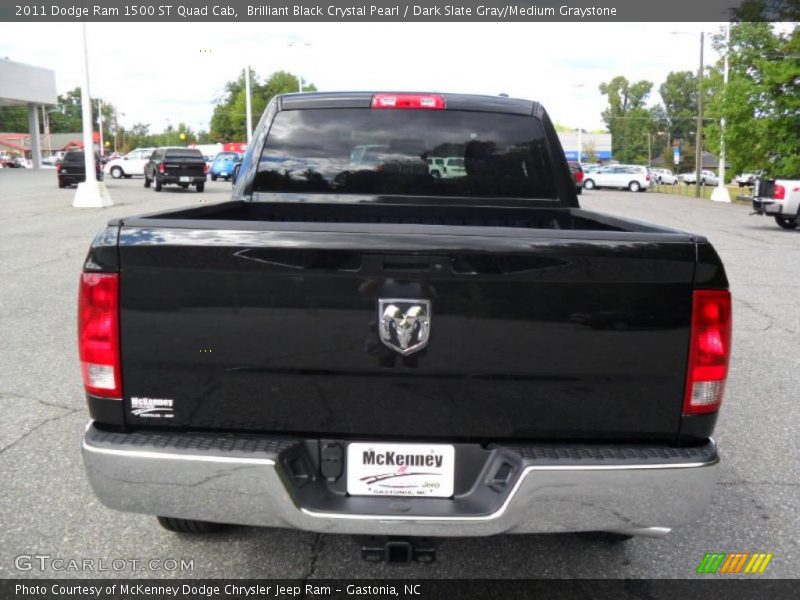 Brilliant Black Crystal Pearl / Dark Slate Gray/Medium Graystone 2011 Dodge Ram 1500 ST Quad Cab