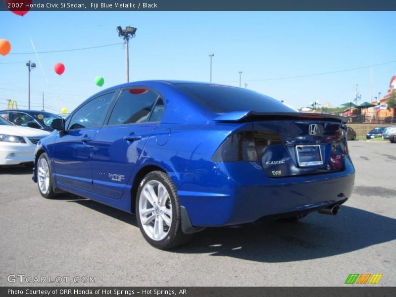 Fiji Blue Metallic / Black 2007 Honda Civic Si Sedan