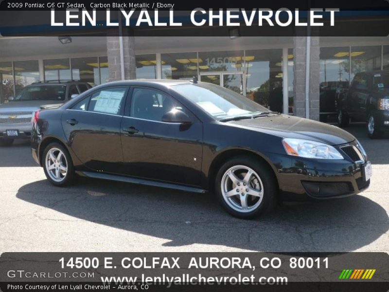 Carbon Black Metallic / Ebony 2009 Pontiac G6 GT Sedan