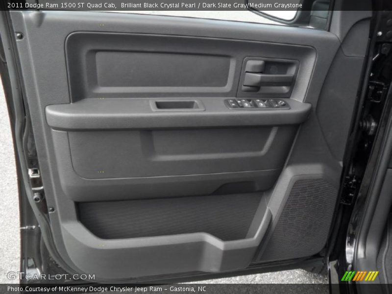 Brilliant Black Crystal Pearl / Dark Slate Gray/Medium Graystone 2011 Dodge Ram 1500 ST Quad Cab