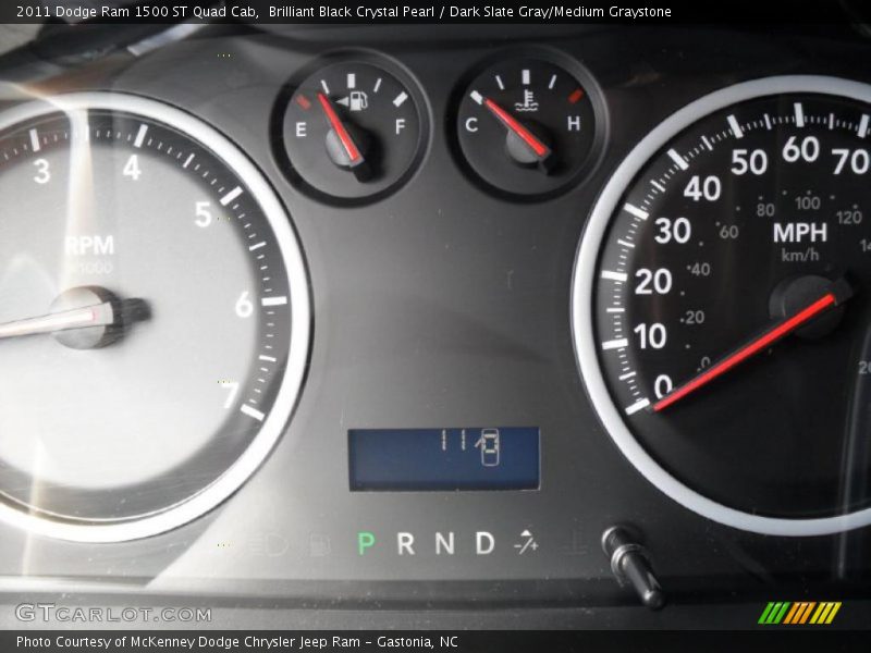 Brilliant Black Crystal Pearl / Dark Slate Gray/Medium Graystone 2011 Dodge Ram 1500 ST Quad Cab