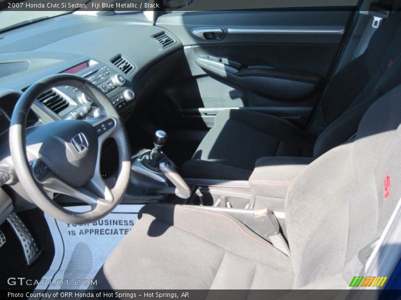 Fiji Blue Metallic / Black 2007 Honda Civic Si Sedan