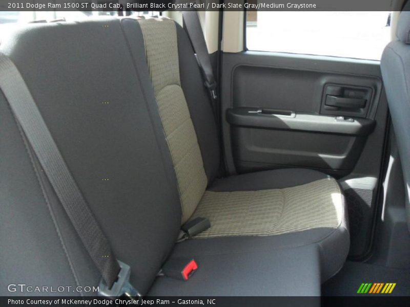 Brilliant Black Crystal Pearl / Dark Slate Gray/Medium Graystone 2011 Dodge Ram 1500 ST Quad Cab