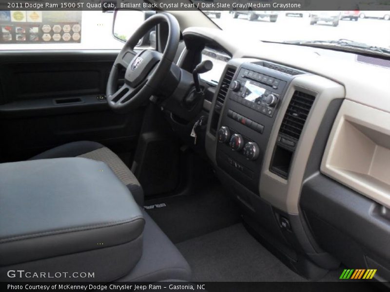 Brilliant Black Crystal Pearl / Dark Slate Gray/Medium Graystone 2011 Dodge Ram 1500 ST Quad Cab