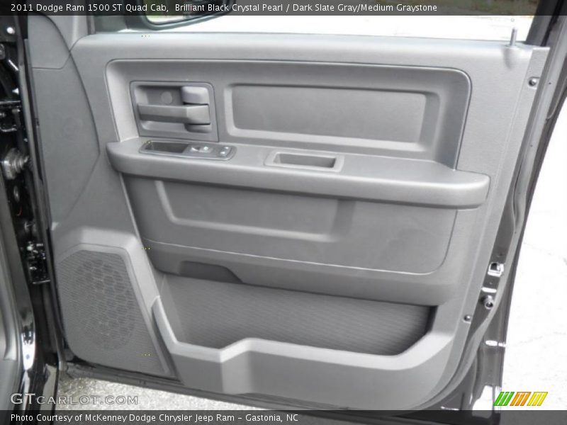 Brilliant Black Crystal Pearl / Dark Slate Gray/Medium Graystone 2011 Dodge Ram 1500 ST Quad Cab